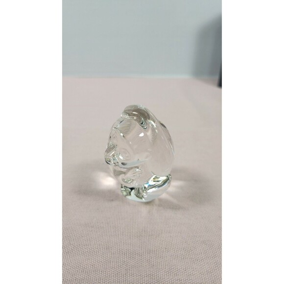 Steuben glass crystal edition "Monkey"  hand  cooler, signed and number - Picture 7 of 8